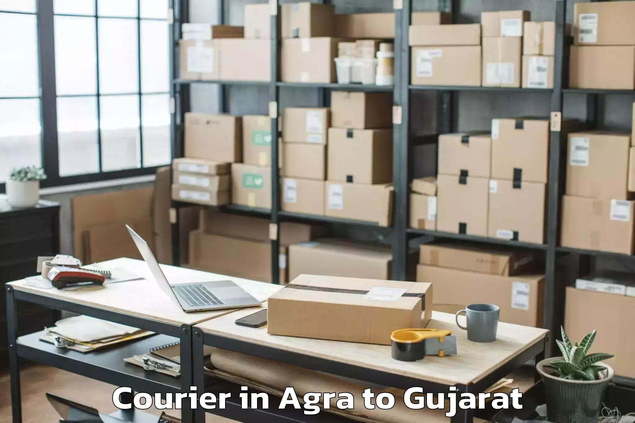 Top Agra to Lunawada Courier Available